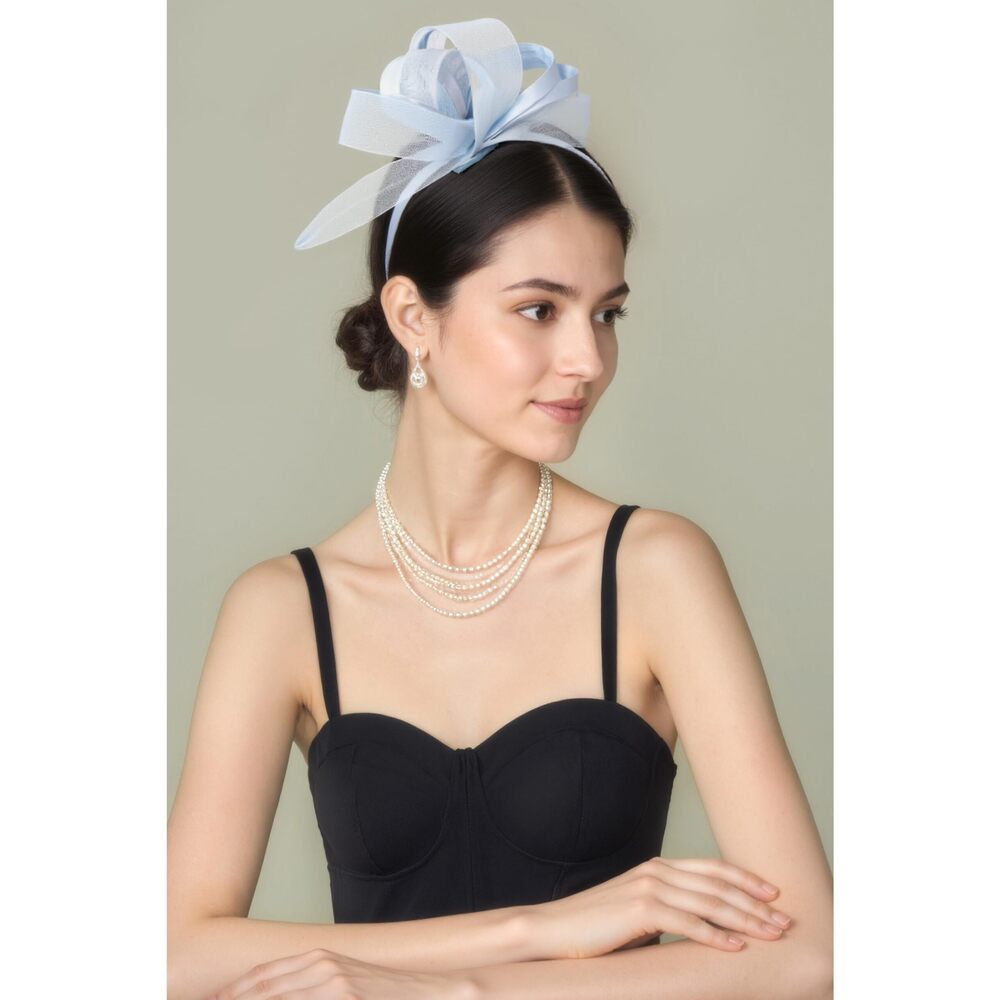 6544 Fascinator Hats For Women- Tea Party Kentucky Ribbon Headband Derby - Picture 4 of 7